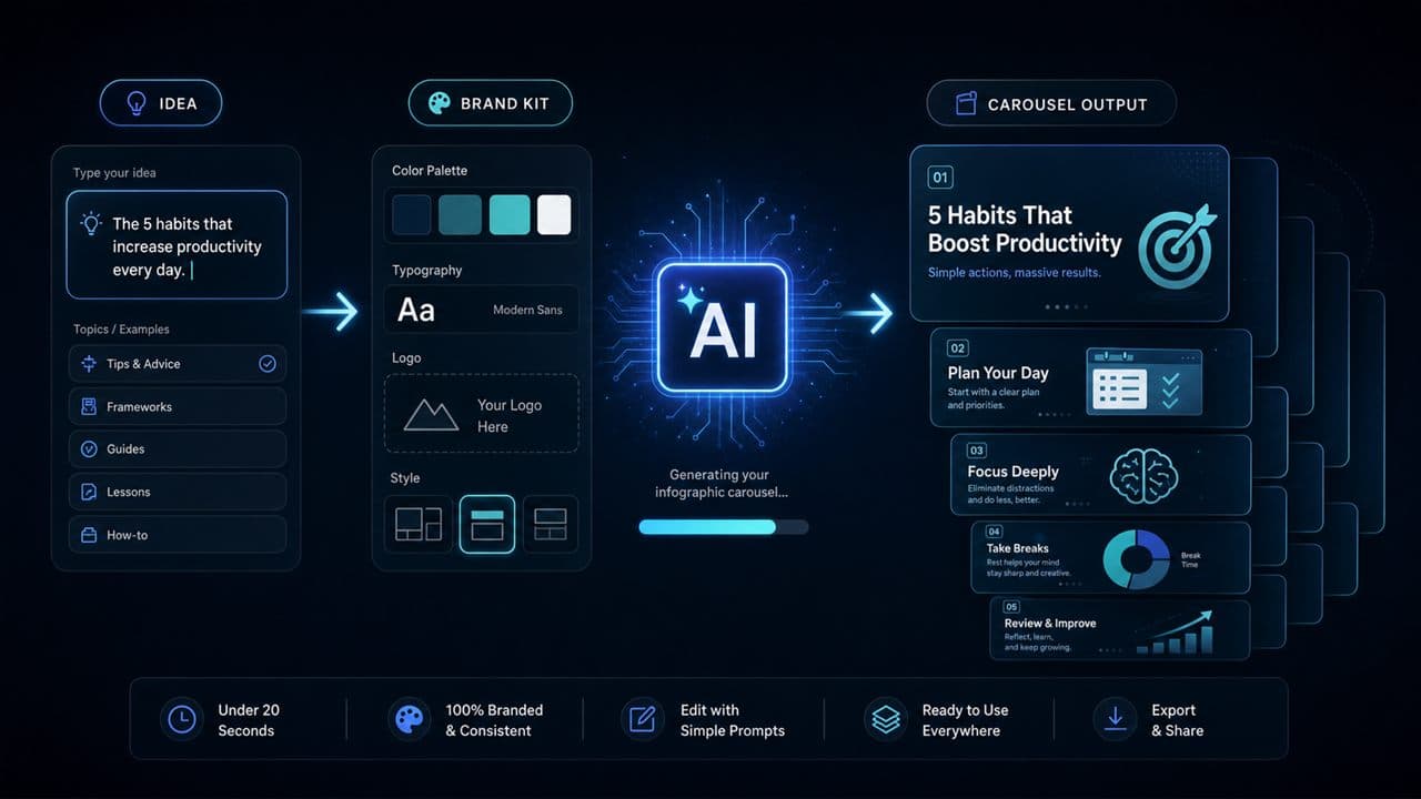 AI Infographic Carousel Generation System demo preview